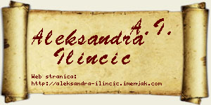 Aleksandra Ilinčić vizit kartica